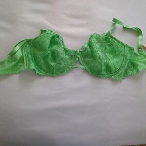 Elegant Green Lace Bra